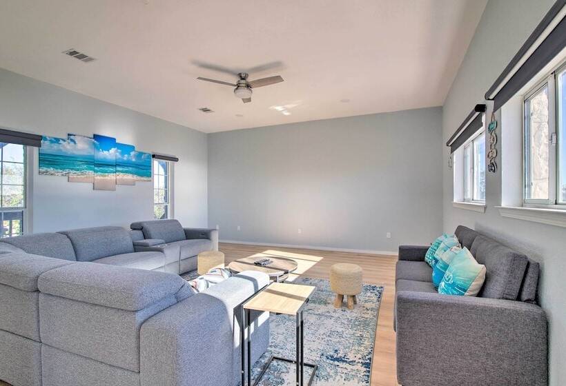 Sunny Lakefront Escape W/ Private Beach & Deck