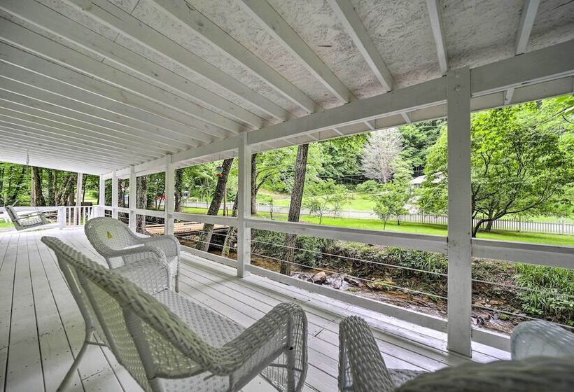 Tranquil Creekfront Bryson City Home W/ Grill!