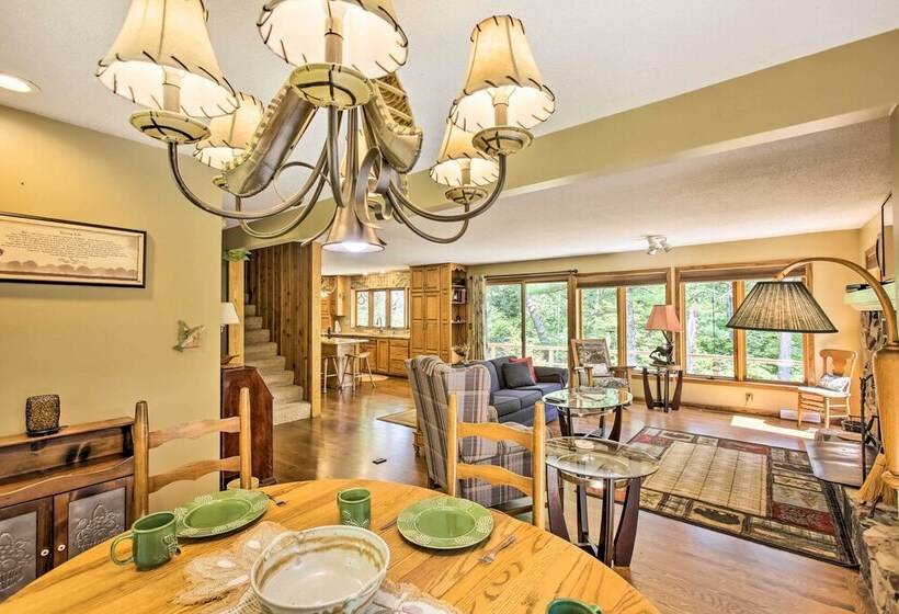 Tranquil Riverside Home W/ Wraparound Deck & Views