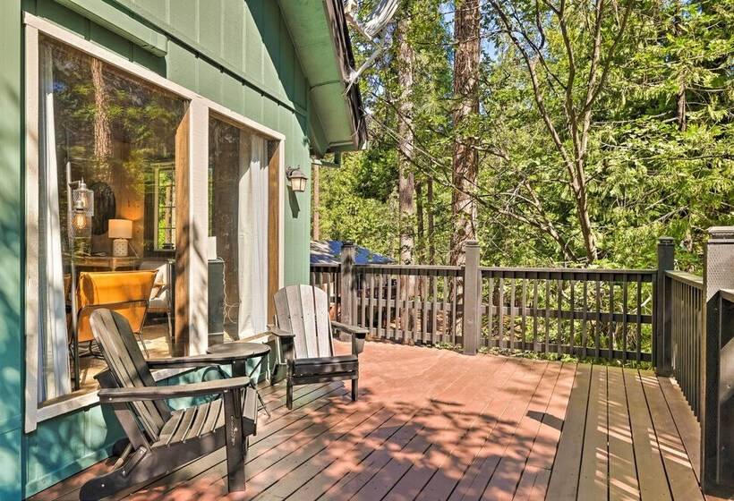 Near Trails: Cabin W/ 2 Level Deck In Twain Harte