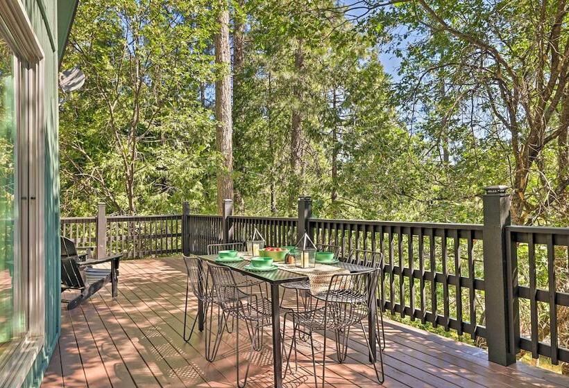 Near Trails: Cabin W/ 2 Level Deck In Twain Harte