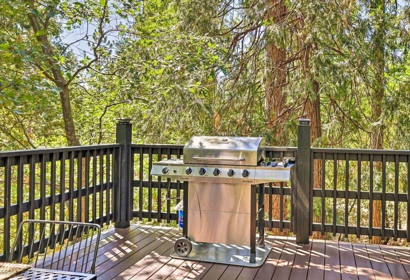 Near Trails: Cabin W/ 2 Level Deck In Twain Harte