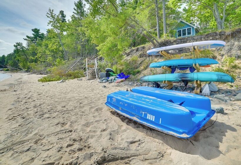 Waterfront Cheboygan Home W/ Fire Pit