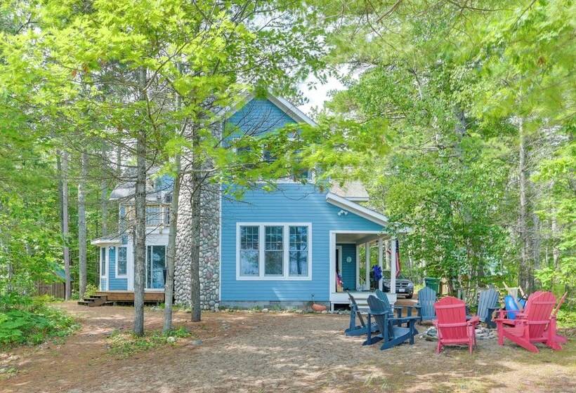 Waterfront Cheboygan Home W/ Fire Pit