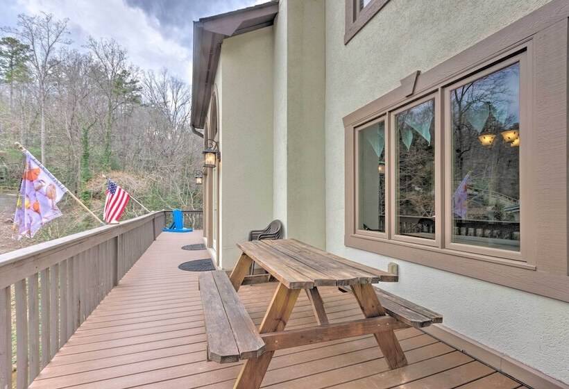 2 Story Deck: Waterfront Lake Lure Home!