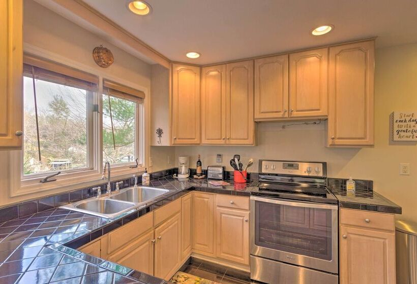 2 Story Deck: Waterfront Lake Lure Home!