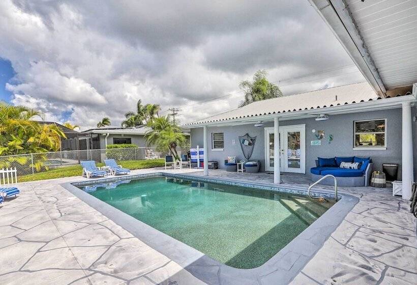 Airy Canalfront Oasis In Cape Coral W/ Pool!