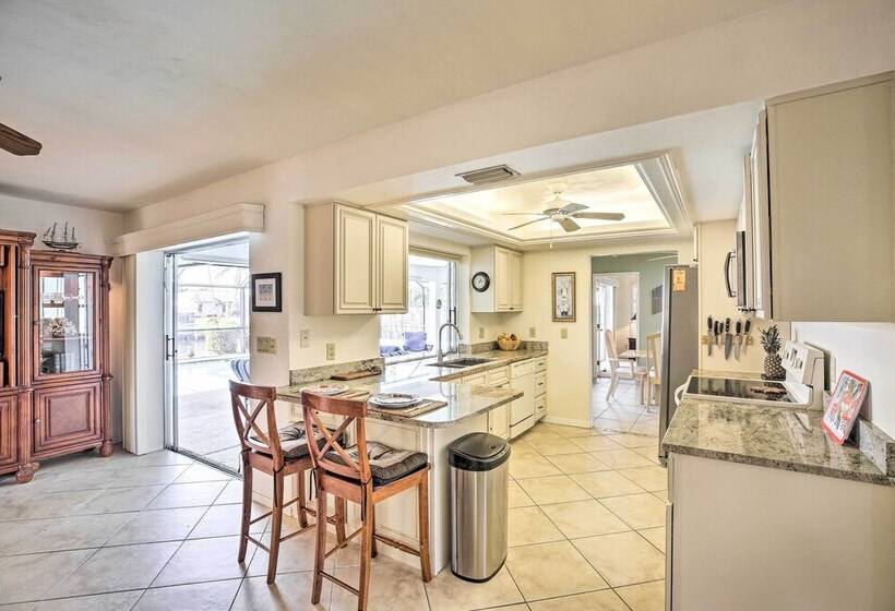 Dock Access & Pool: Cape Coral Retreat