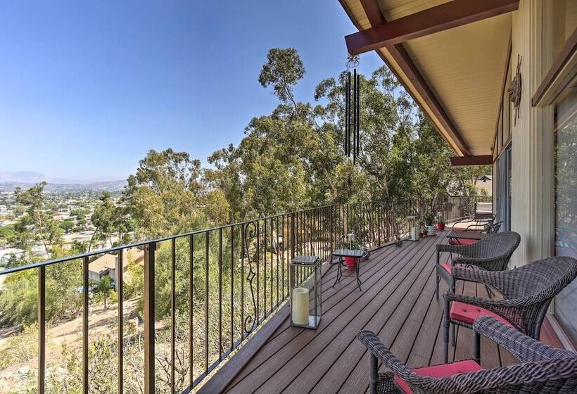 Colorful El Cajon Gem: Deck, Garden & Valley Views
