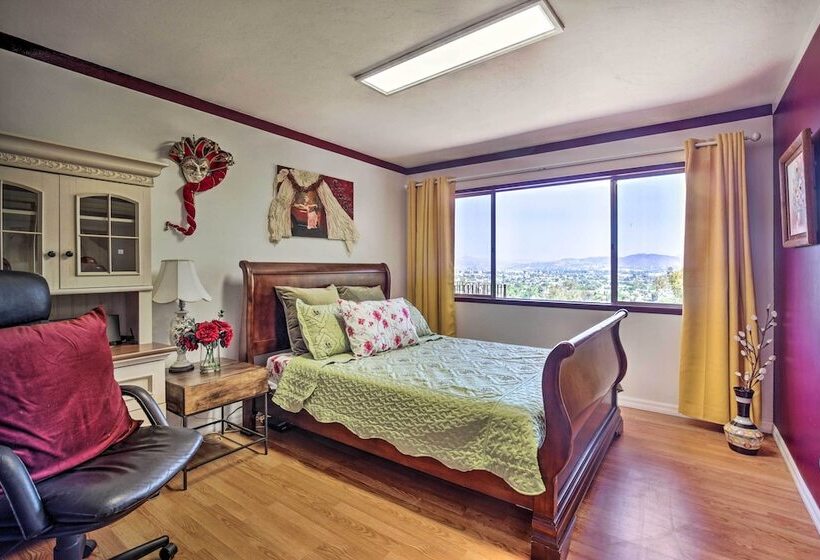 Colorful El Cajon Gem: Deck, Garden & Valley Views