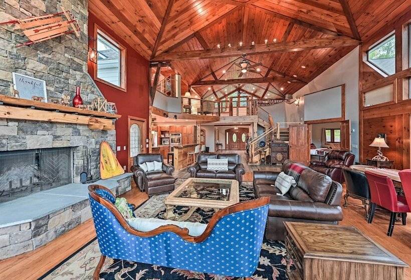 Lakefront Oneonta Estate W/ Fire Pit + Deck!