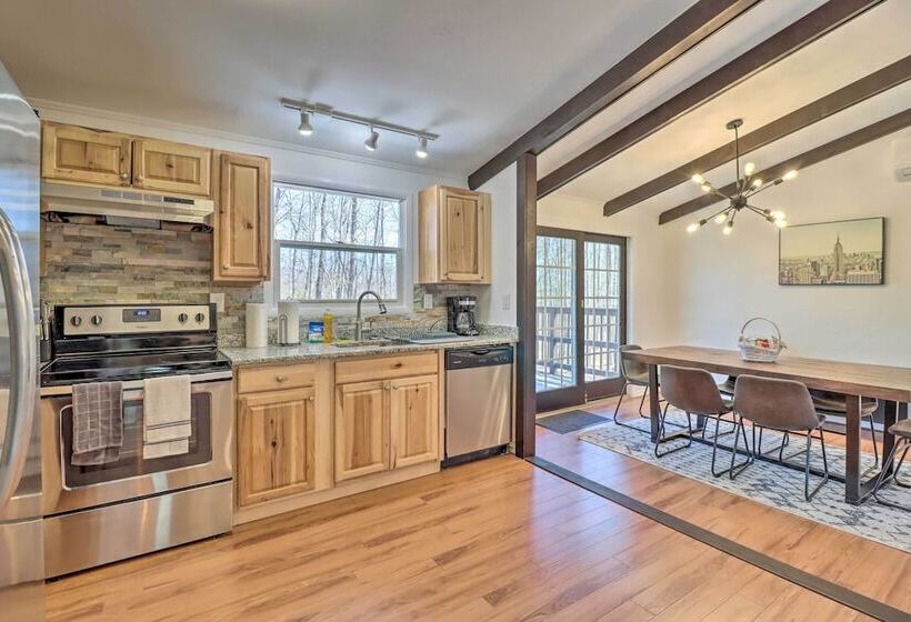 Sleek Albrightsville Home W/ Deck, Game Room