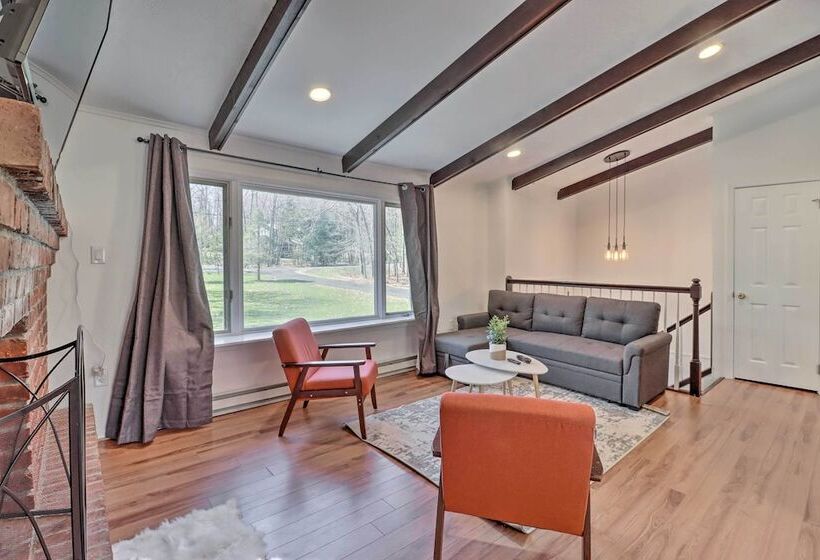 Sleek Albrightsville Home W/ Deck, Game Room