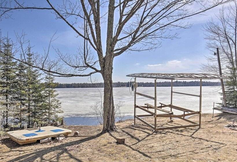 Waterfront Pike Lake Retreat: Snowmobile Paradise