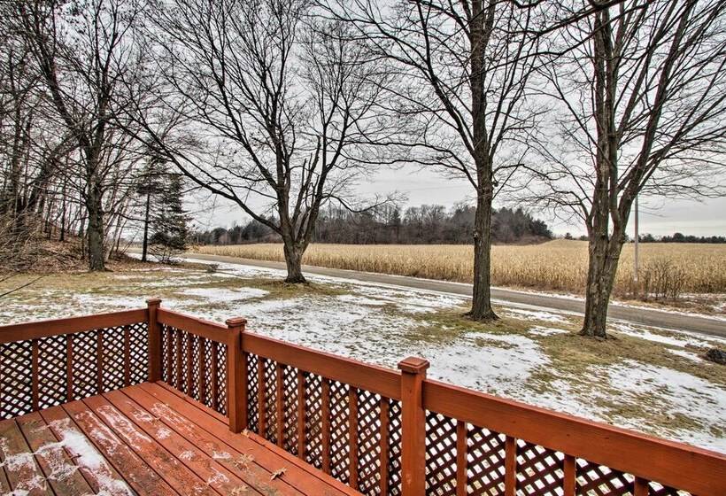 Wisconsin River Valley Farmhouse: Fire Pit & View