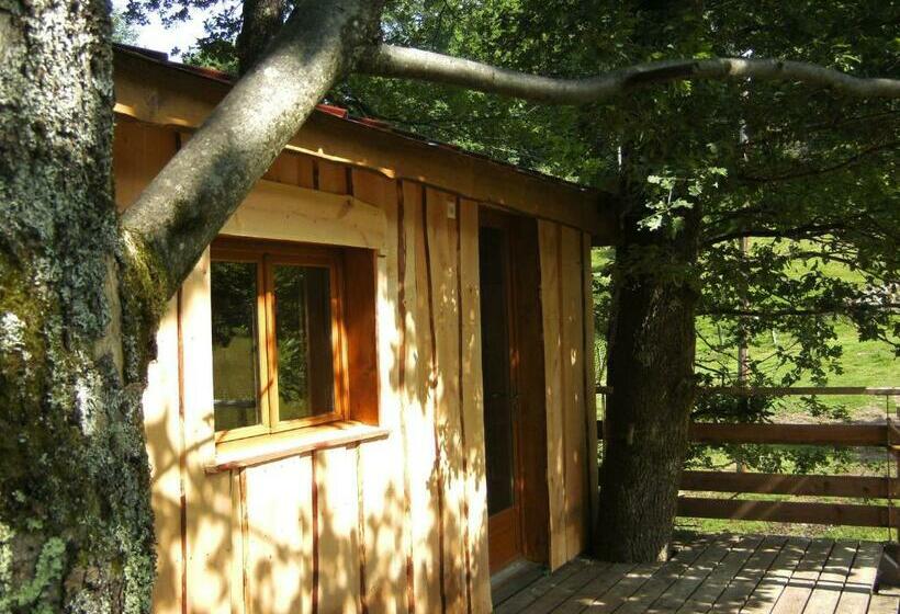 بنسيون Cabane Dans Les Arbres Avec Terrasse Et Coin Barbecue, Idéale Pour Des Séjours En Pleine Nature   Fr