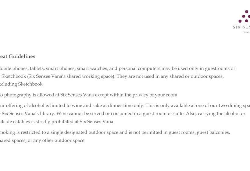 酒店 Six Senses Vana   A Wellness Retreat