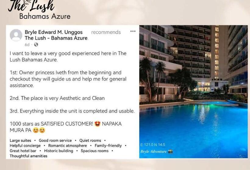 Отель Azure Paranaque Staycation By The Lush Bahamas
