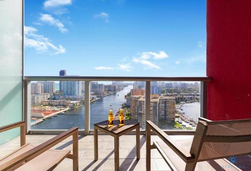 فندق صغير Upper Studio   Balcony   Pool   Gym   Near Beach