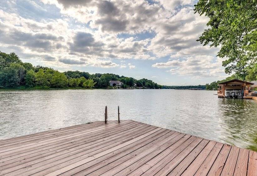 Lakefront Bella Vista Home W/ Game Room & Dock!