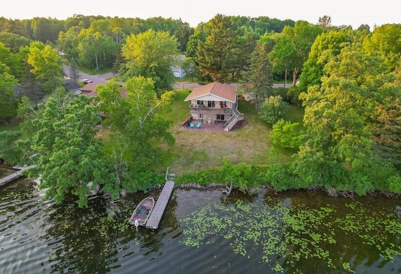 Lakefront Birchwood House W/ Deck + Fire Pit!