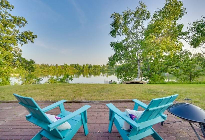 Lakefront Birchwood House W/ Deck + Fire Pit!