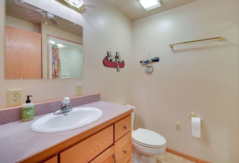 Lakefront Birchwood House W/ Deck + Fire Pit!