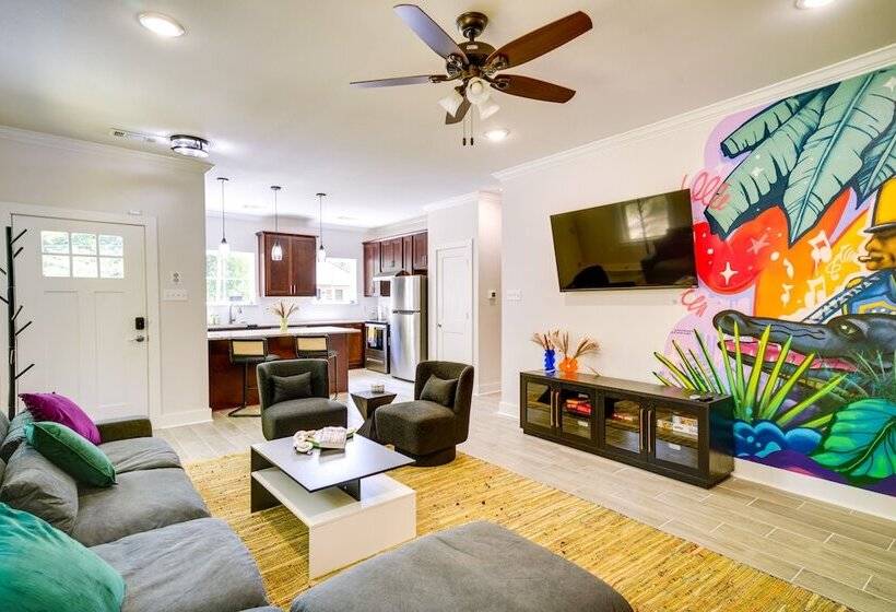 Midcity Mural House In Baton Rouge: 3 Mi To Lsu!