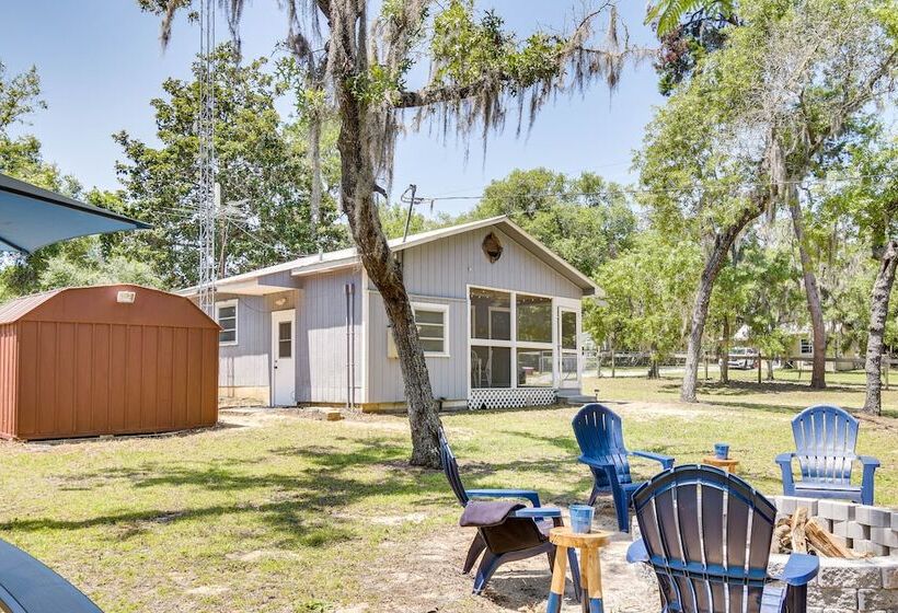 Pet Friendly Fort Mccoy Cabin W/ Fire Pit!