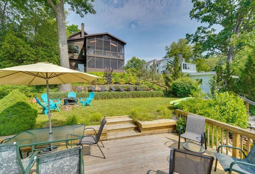 Queensbury Lakefront Home: Screened Porch & Views!
