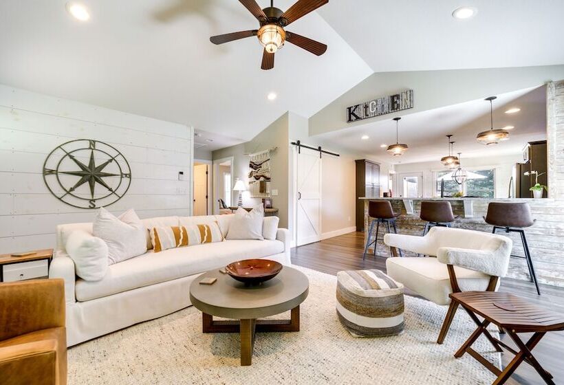 Deck + Mtn Views: Riverfront Cullowhee Home