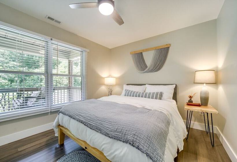 Deck + Mtn Views: Riverfront Cullowhee Home