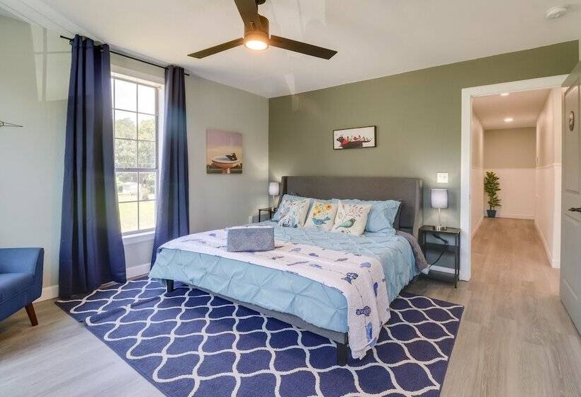 Spacious Grove Home Rental: Yard Games, Fire Pit!