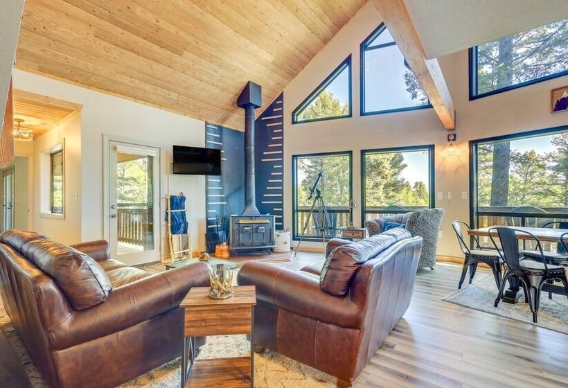Stylish Angel Fire Cabin W/ Deck   2 Mi To Ski Mtn