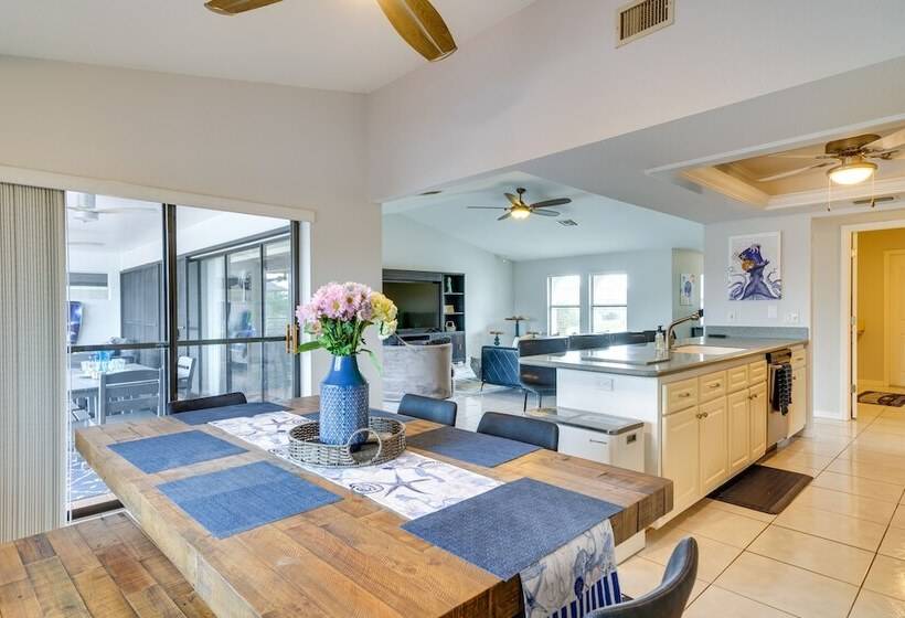 Lanai & Pool: Waterfront Cape Coral Home!