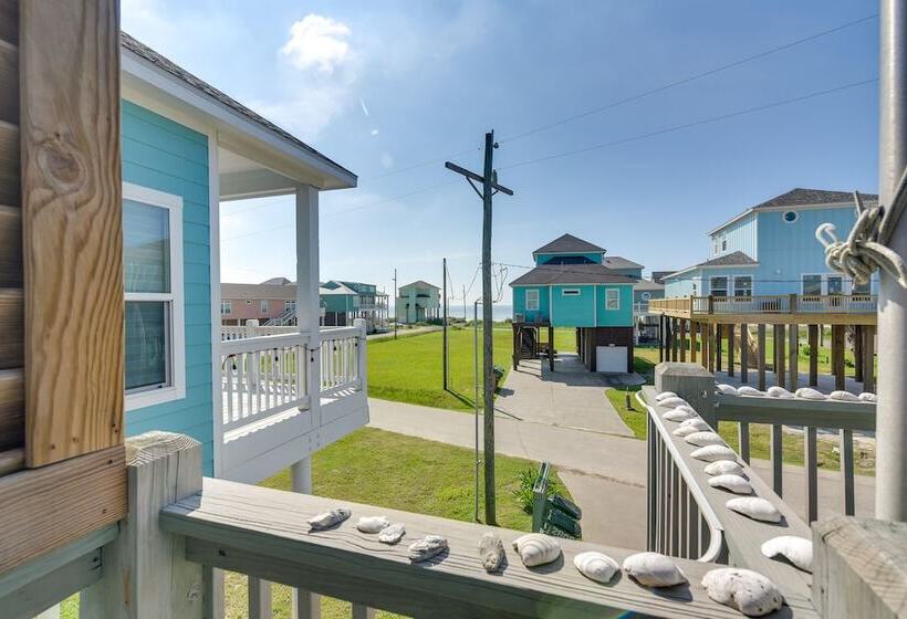 Ocean Views & Walk To Shore: Crystal Beach Home!