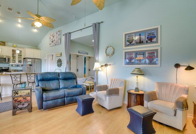 Ocean Views & Walk To Shore: Crystal Beach Home!