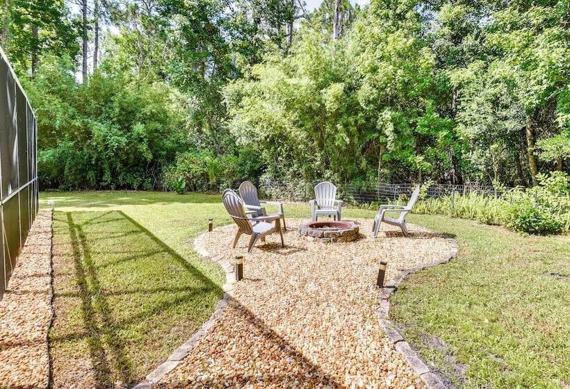 Lanai & Fire Pit: Peaceful Palm Coast Home!