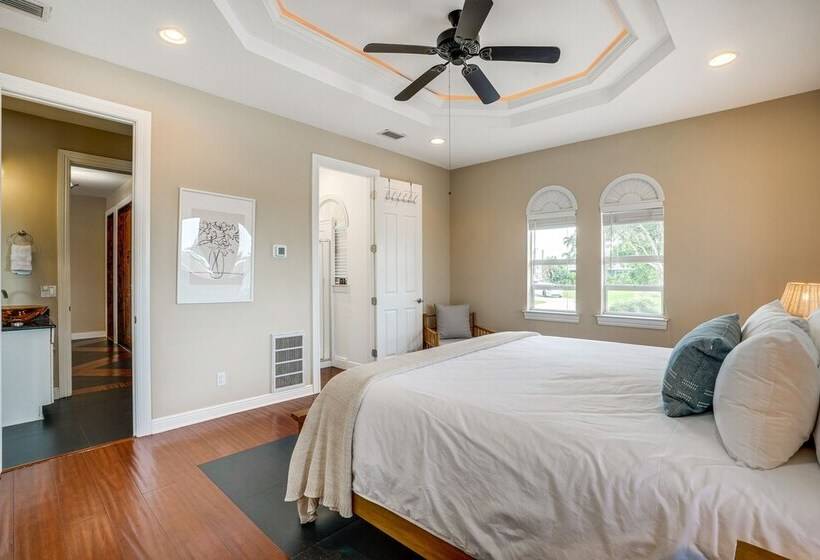 Pool & Boat Dock: Pet Friendly Cape Coral Home