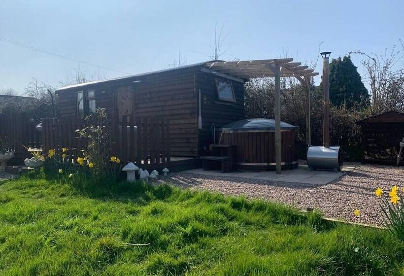 Cute And Cosy Shepard Hut With Wood Fuel Hot Tub