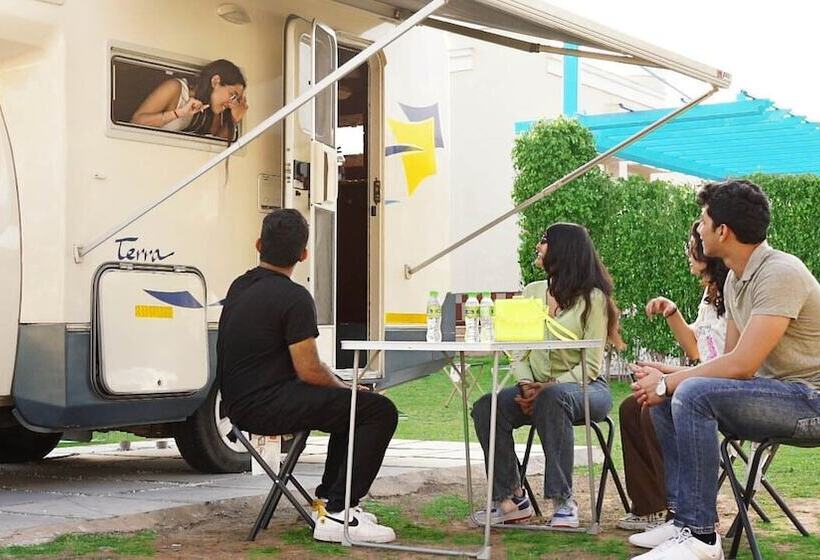 בית מלון כפרי Treehouse Sunrise Resort & Caravan Park