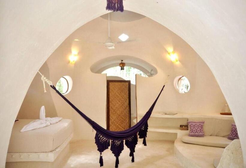 פנסיון Room In Lodge Eco Luxe Mayan Dome Cenote