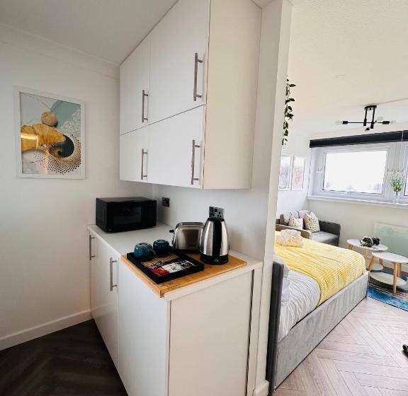 ペンション Private Room In Modern Shared Apartment, Each With Kitchenette, Central Birmingham