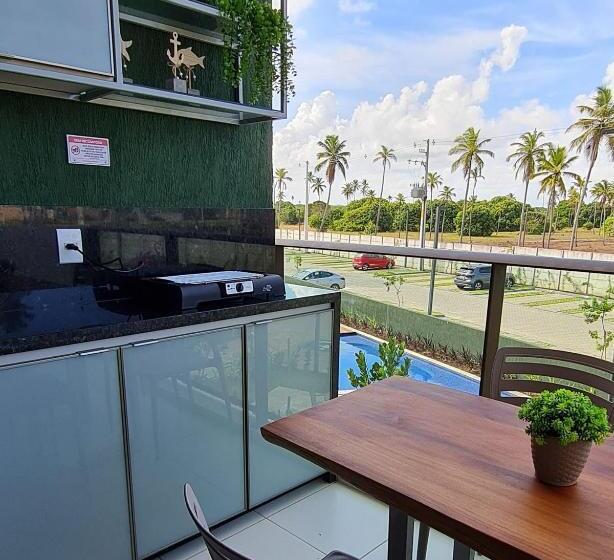リゾートホテル Flat Luxo No Mana Beach Em Muro Alto 4 Pessoas