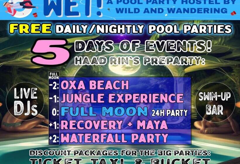 בית מלון כפרי Wet! A Pool Party Hostel By Wild & Wandering