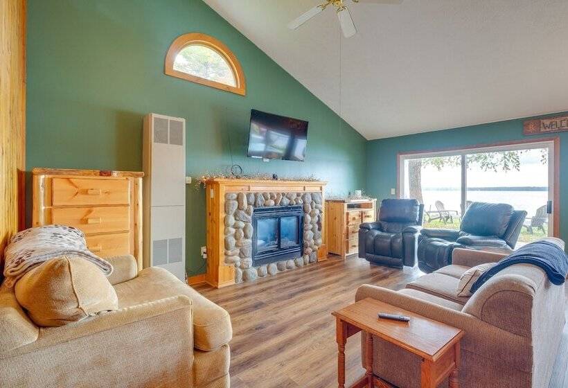 Kalkaska Retreat: Private Hot Tub, Dock, Fireplace