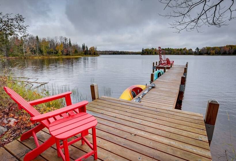 Lakefront Presque Isle Cabin W/ Private Dock
