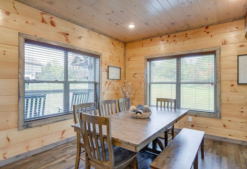 Hot Tub, Fireplace & Views: Sevierville Retreat!