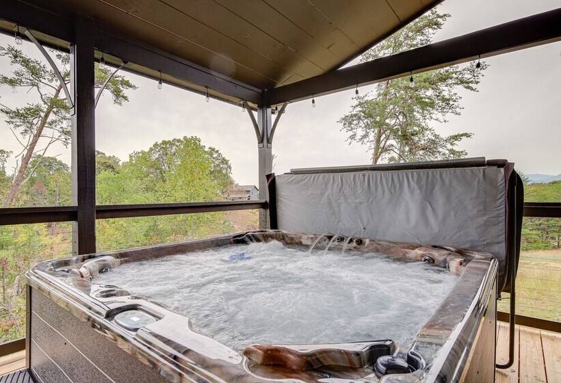 Hot Tub, Fireplace & Views: Sevierville Retreat!