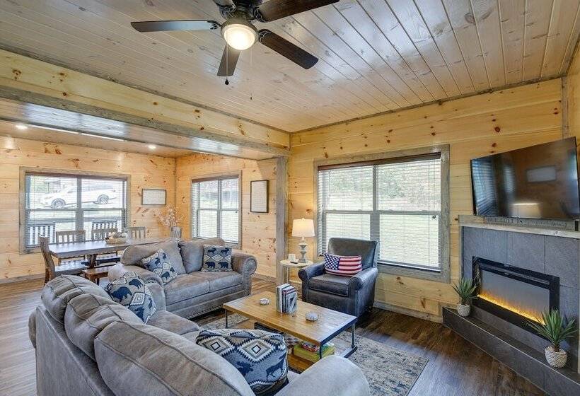 Hot Tub, Fireplace & Views: Sevierville Retreat!